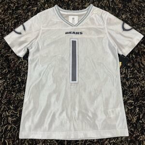 NFL Team Apparel Justin Fields Girls Jersey L 10-12 White Chicago Bears Glitter